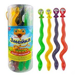 Десерт желейный "Змейка" 1кор*6бл*24шт,70гр