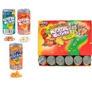 Сахарное драже «Крутой встряс!» газировка в банках 1кор*12бл*30шт, 4гр