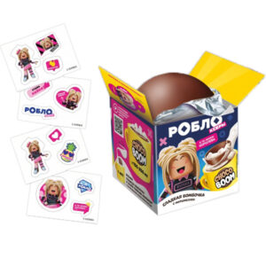 РОБЛОКСЕРЫ ЖЕНЯША, КОРЖИК, FIL1KTOP, БАБКА ШОУ MAGIC EGG Карамель в пластиковом яйце с подарком 1кор*6бл*12шт, 10г.