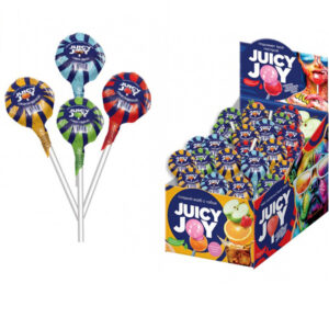 КОНФИТРЕЙД JUICY JOY Карамель на палочке с жевательной резинкой 1кор*12бл*70шт, 17г.