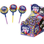 KUROMI, KEROKEROKEROPPI, BAD BADTZ-MARU JUICY JOY Карамель на палочке с жевательной резинкой 1кор*12бл*50шт, 29г.