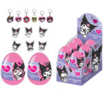KUROMI HAPPY MAGIC Пластиковое яйцо с брелоком и ЗD стикером 1кор*6бл*12шт