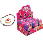 Сердце Пластик "VICTORIA" с игрушкой и драже сахарное 1кор*6бл*12шт,10г