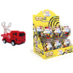 Яйцо огромное Пластик "CRASH TRUCK" с игрушкой и драже сахарное 1кор*6бл*12шт,20г
