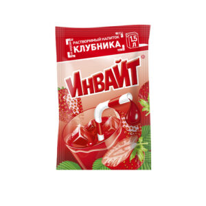 Растворимый напиток ИНВАЙТ Клубника 1кор*6бл*24шт,12гр