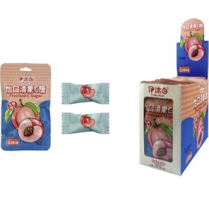 Конфеты сосательные со вкусом персика Yimubai 1кор*12бл*20шт,16г