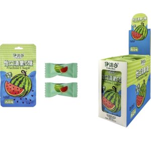 Конфеты сосательные со вкусом арбуза Yimubai 1кор*12бл*20шт,16г