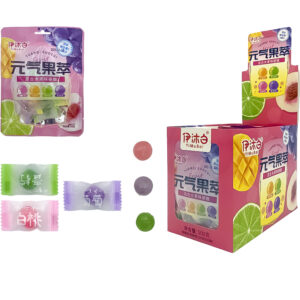 Конфеты фруктовые леденцы Yimubai 1кор*12бл*20шт, 25г