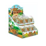Яйцо огромное Пластик "DINOZOO" с игрушкой и драже сахарное 1кор*6бл*12шт,20г