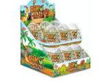 Яйцо огромное Пластик «DINOZOO» с игрушкой и драже сахарное 1кор*6бл*12шт,20г