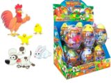Яйцо огромное Пластик «MAGIC FARM» с игрушкой и драже сахарное 1кор*6бл*12шт,20г