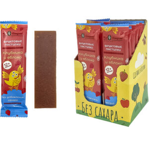 Пастила яблоко-клубника 1кор*1бл*20шт,15г